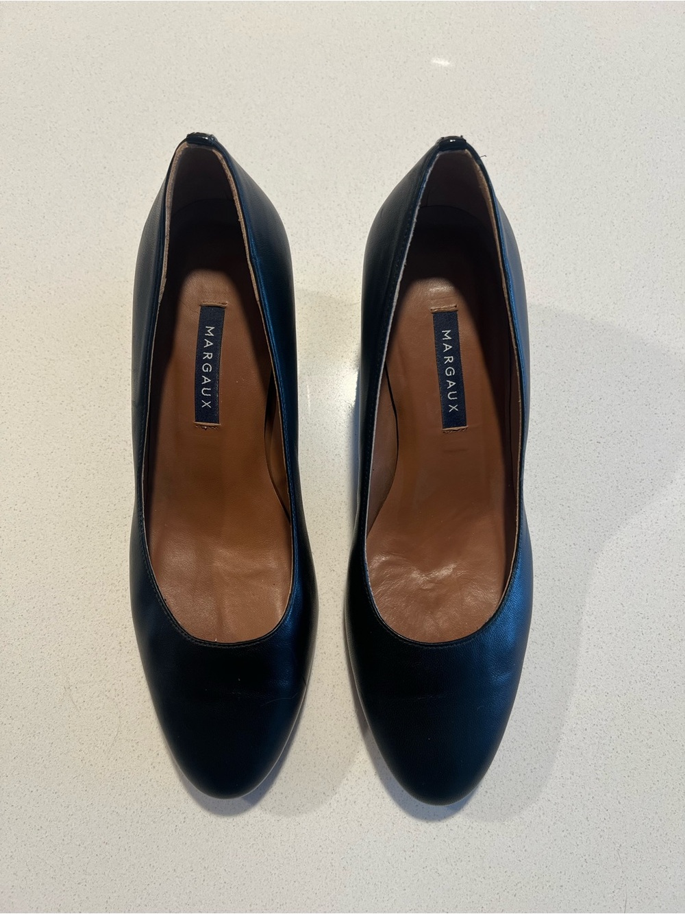 Margaux The Heel in Black Leather